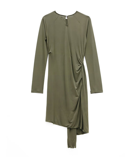 DRAPE LONG SLEEVE DRESS