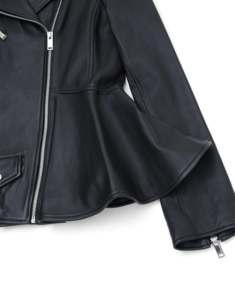 PEPLUM LAMB LEATHER RIDERS