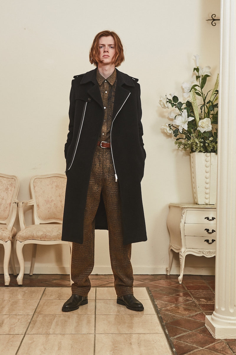 WAFFLE WOOL COAT