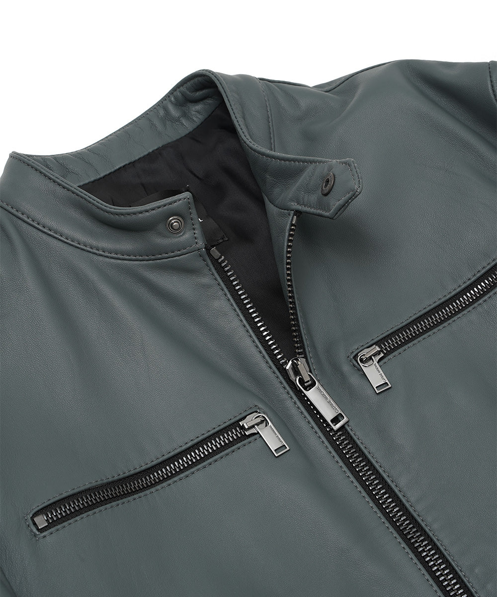 SINGLE LEATHER BLOUSON